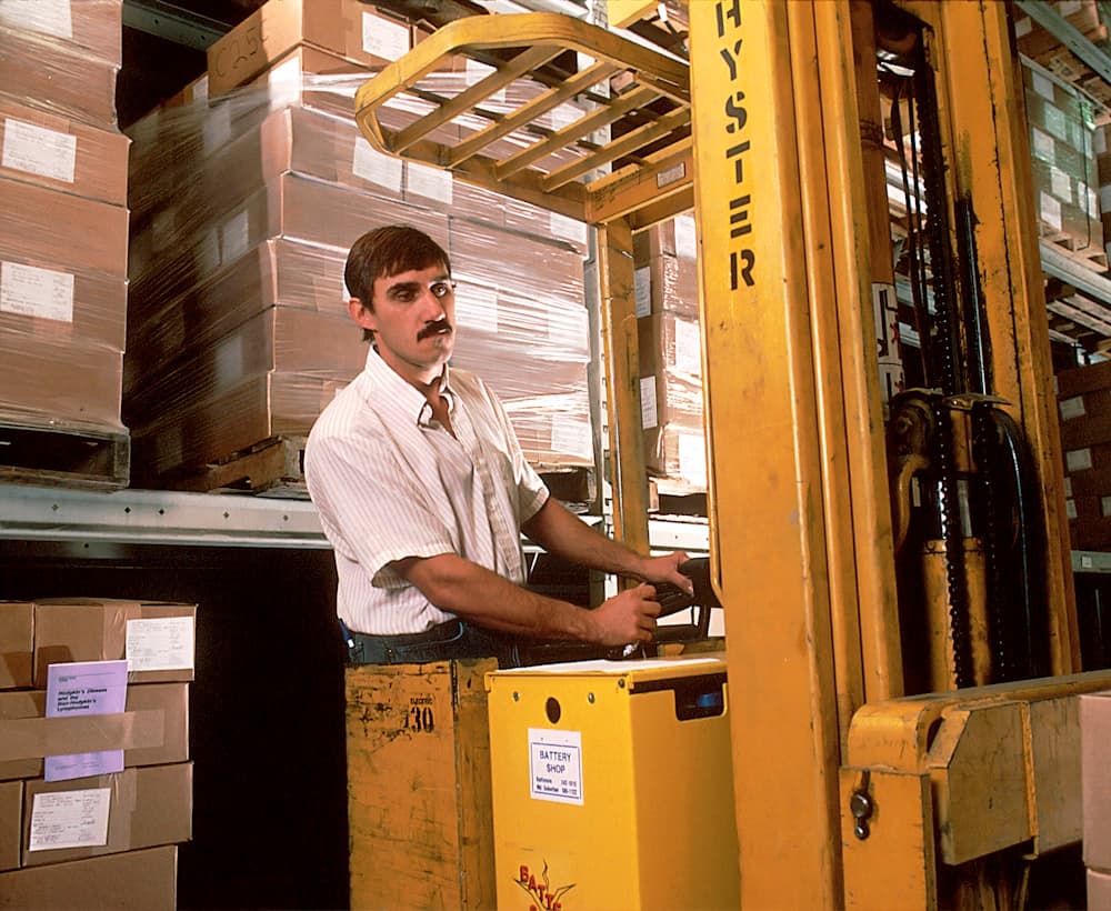 RitePrep team member scanning and checking CPG inventory